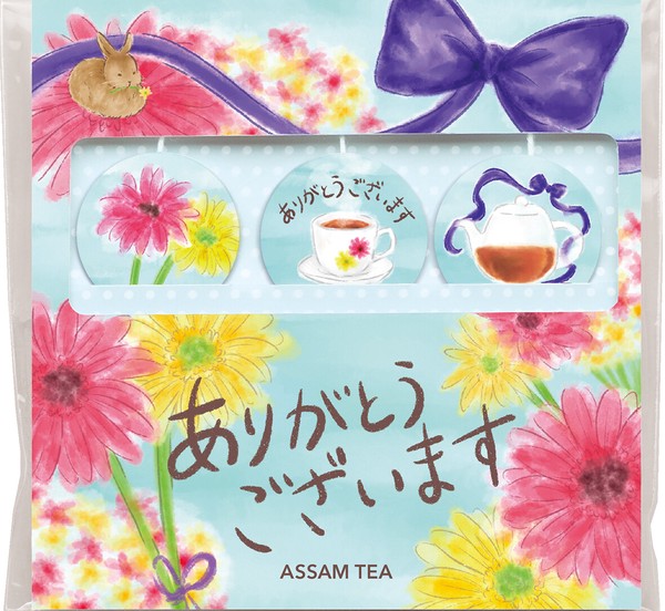 手寫字感謝卡阿薩姆三角茶包禮袋