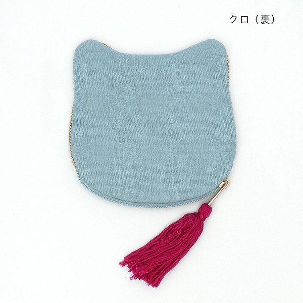 貓咪刺繡珠片散銀包