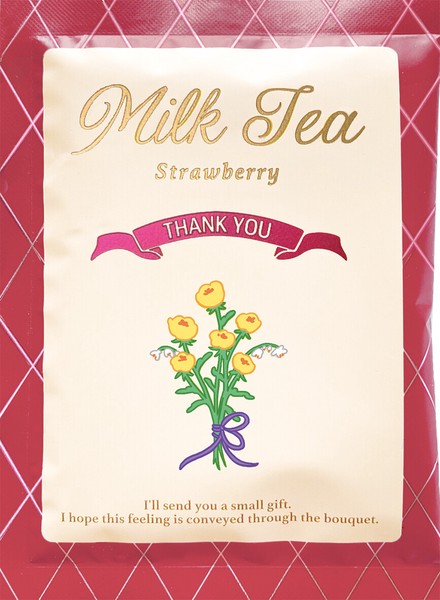 THANK YOU花卉設計即沖士多啤梨奶茶禮袋