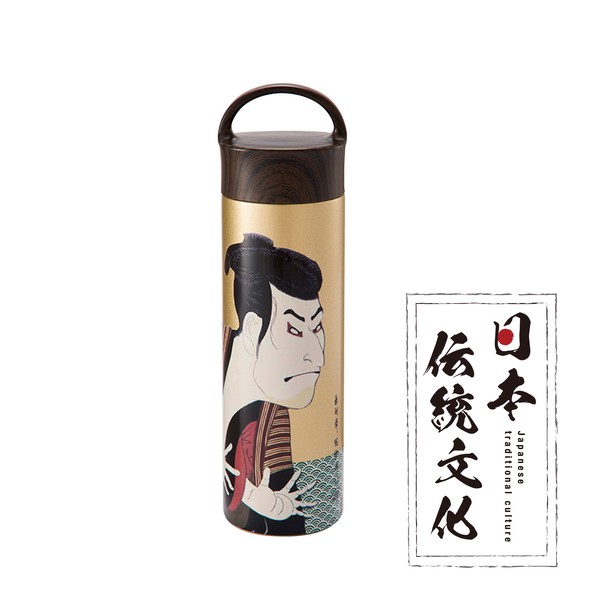 ReachWill 日本傳統文化系列 不鏽鋼保溫瓶 400ml　歌舞伎繪