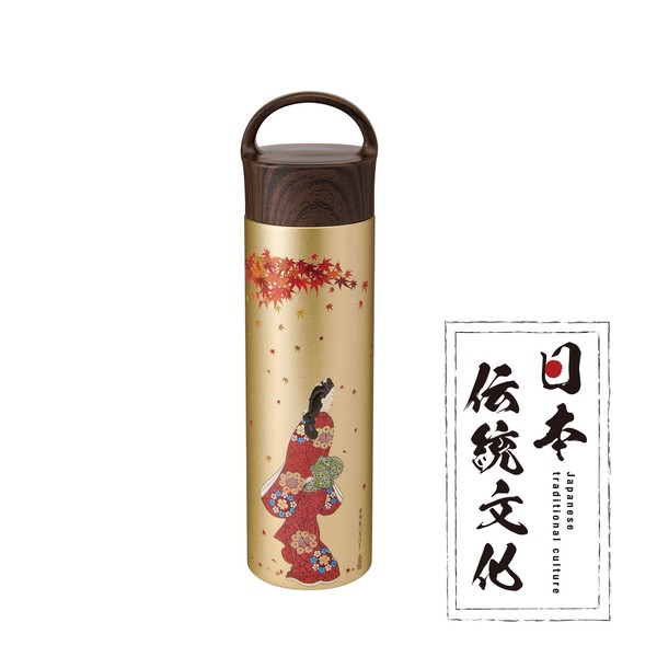 ReachWill 日本傳統文化系列 不鏽鋼保溫瓶 400ml　見返美人圖