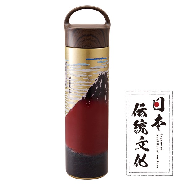 ReachWill 日本傳統文化系列 不鏽鋼保溫瓶 700ml 赤富士圖案