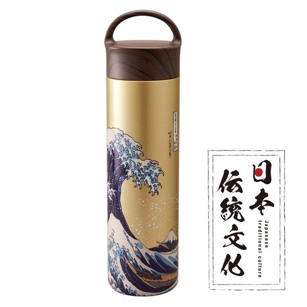 ReachWill 日本傳統文化系列 不鏽鋼保溫瓶 700ml 大浪圖案