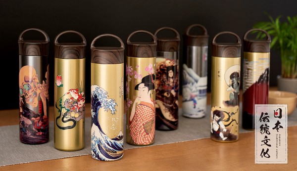 ReachWill 日本傳統文化系列 不鏽鋼保溫瓶 700ml 風神雷神圖案