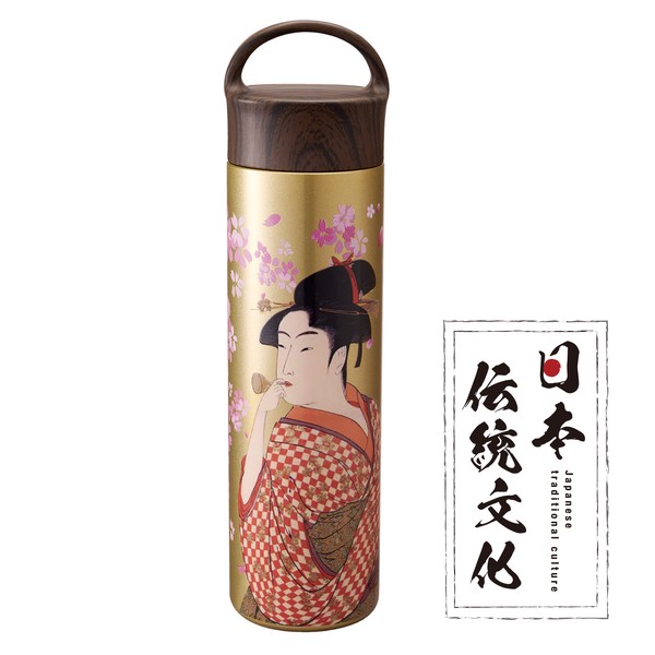 日本傳統文化系列不銹鋼保溫瓶 700ml 吹玻璃女郎圖案
