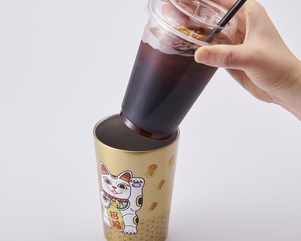 ReachWill 日本傳統文化不鏽鋼保溫杯 460ml 招財貓