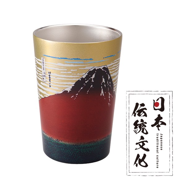 ReachWill 日本傳統文化不鏽鋼保溫杯 460ml 赤富士